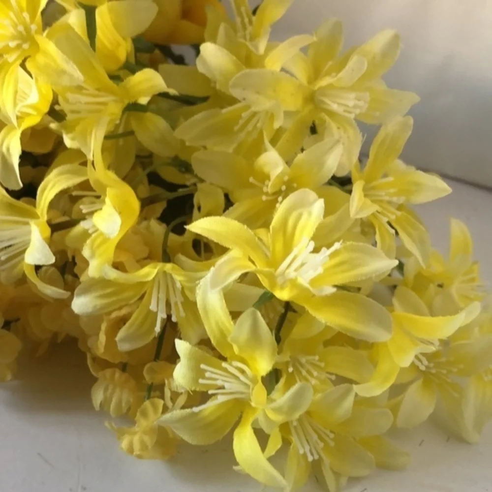 Yellow Artificial Flower Lot Craft DIY
